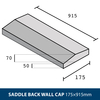 SADDLE BACK WALL CAP 175×915mm