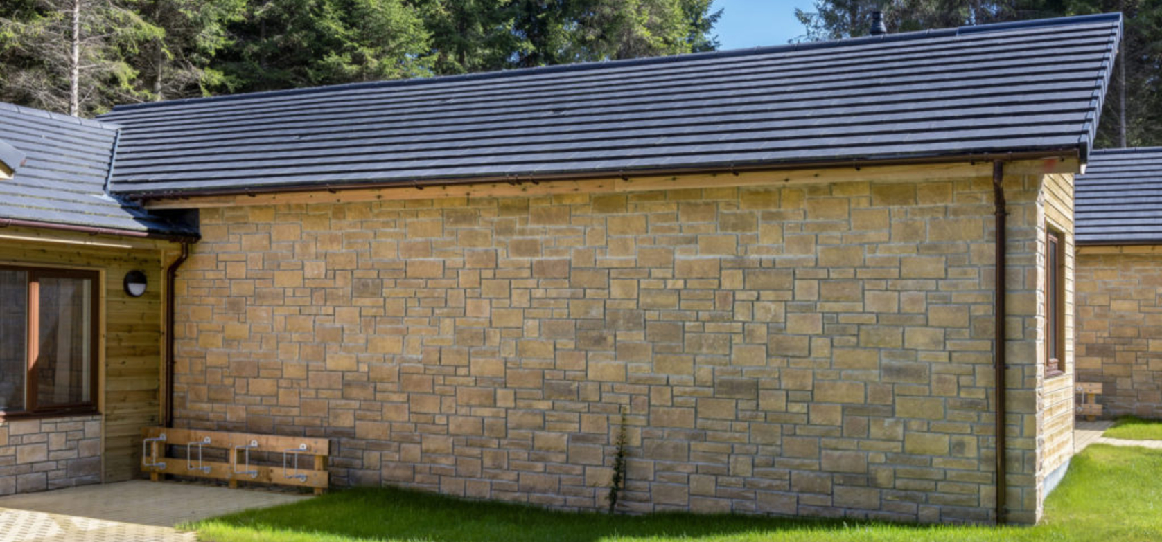 Donard Black Roof Tiles & Keltstone Sandstone