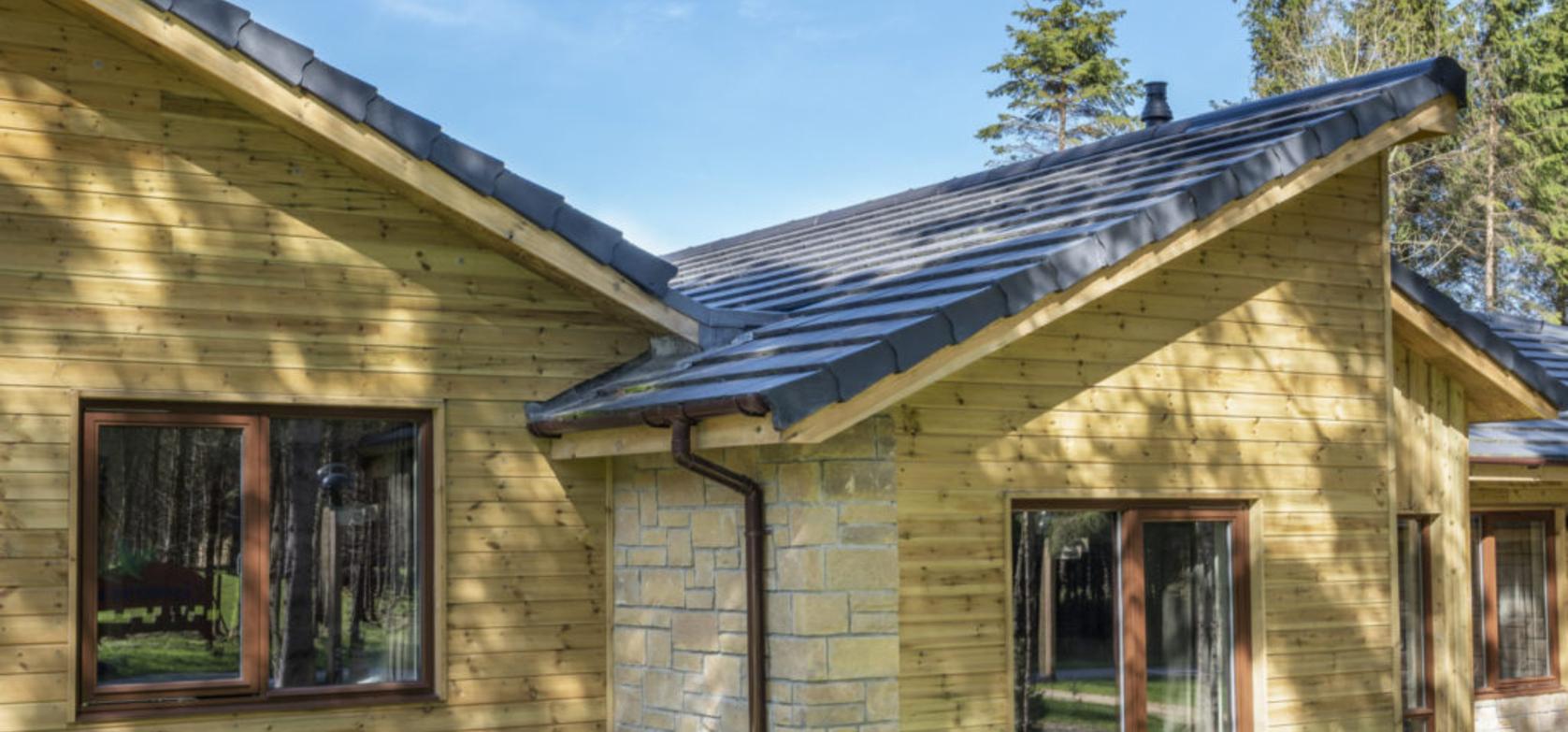 Donard Black Roof Tiles & Keltstone Sandstone