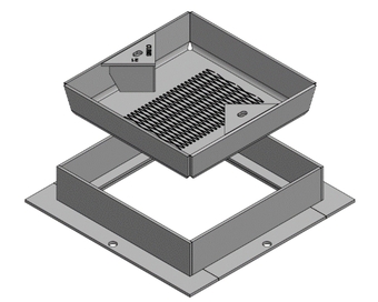 Recessed 300 x 300 x 75mm