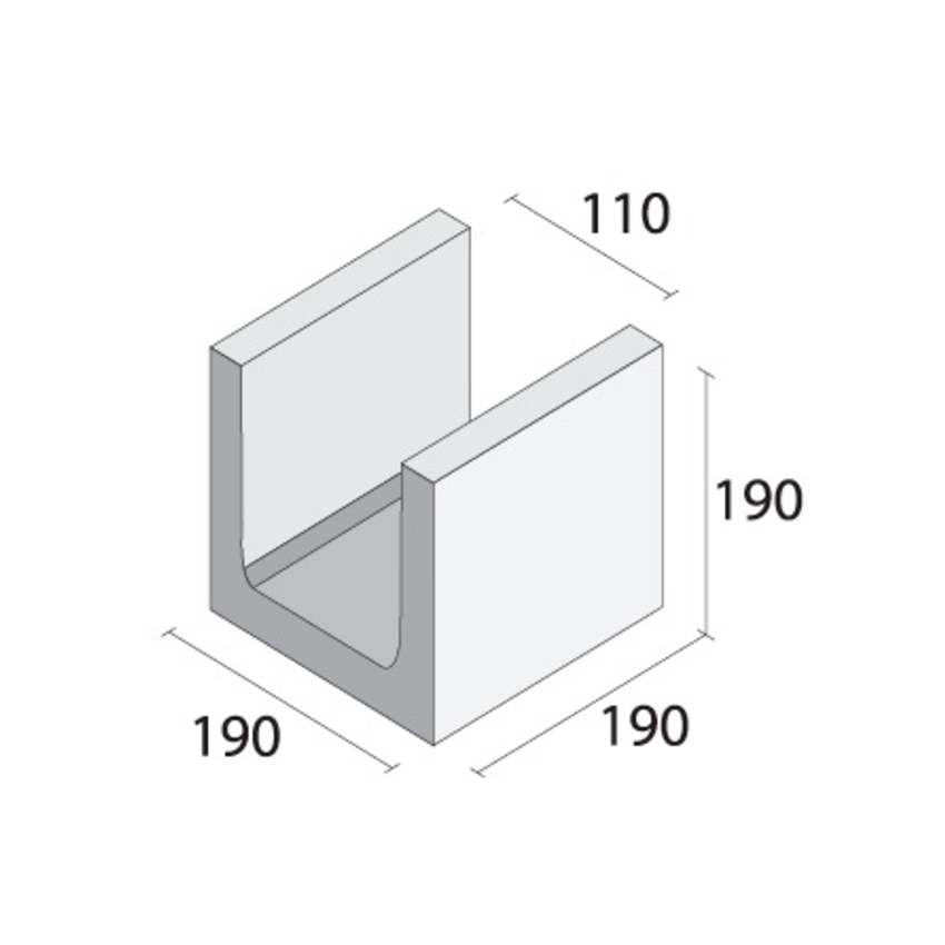 190mm Lintel 110 x 190 x 190 x190mm