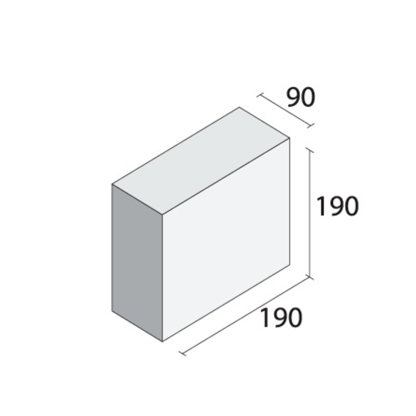 90mm Half Block 90 x 190 x 190mm Internal concrete blocks