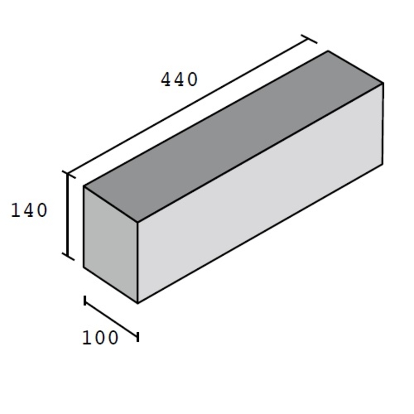Soap Bar 440 x 140 x 100mm 13kg concrete blocks