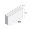 Standard 100mm Solid - 440 x 215 x 100mm 20KG concrete blocks