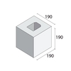 190mm Special Performance half block 190 x 190 x 190mm Internal concrete blocks