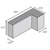 Cavity closer - 440 x 215 x 100 or 215mm - 25kg Concrete blocks