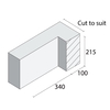 100mm Cavity Closer 215 x 100 x 340mm