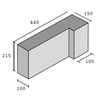 Fine Textured Cavity Closer L -Block 100 -150mm concrete blocks